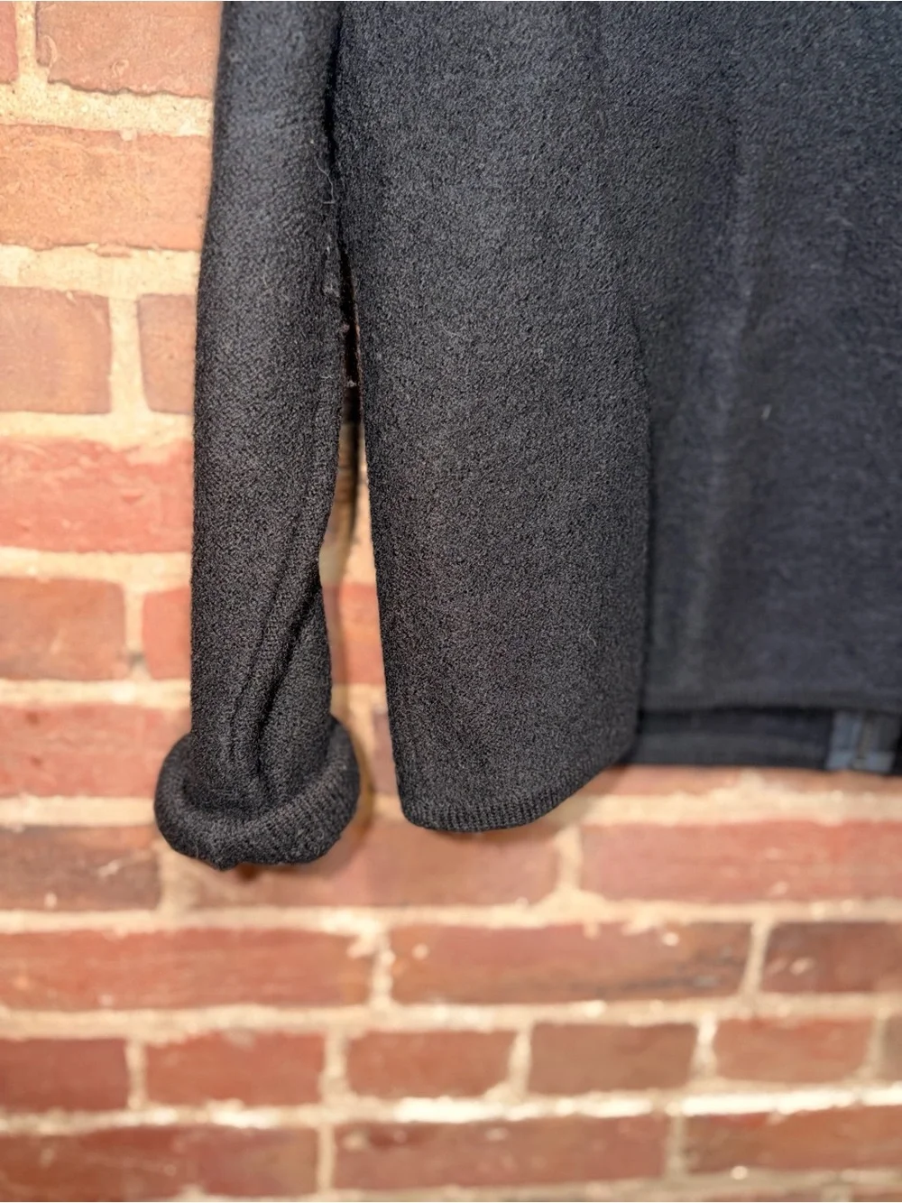 The North Face Men's Black Full-Zip Knit Jacket Wide Neck Large